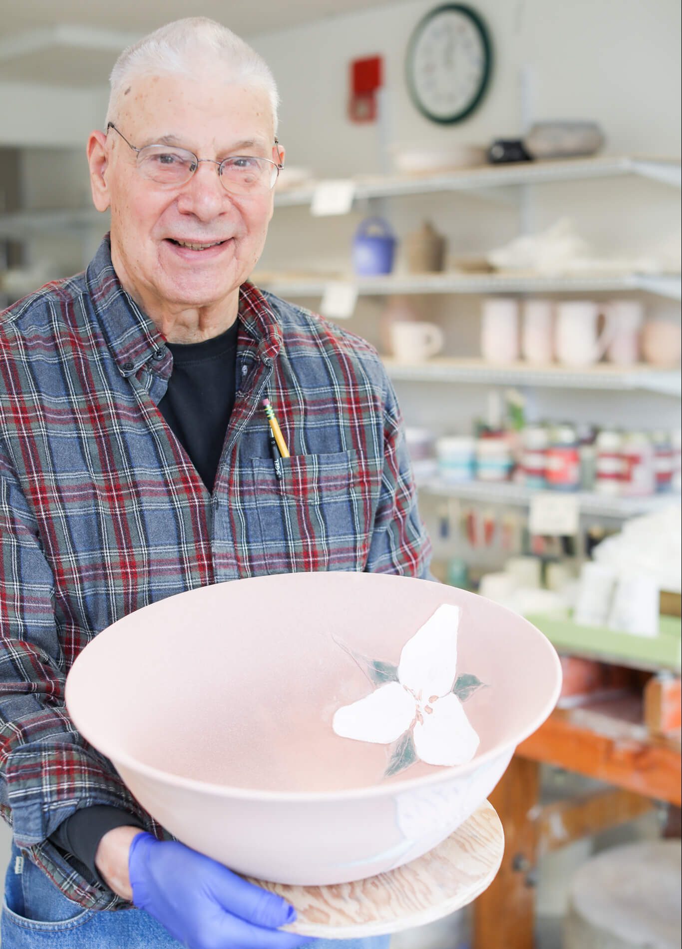 Ted Carvalho With Ceramic Bowl