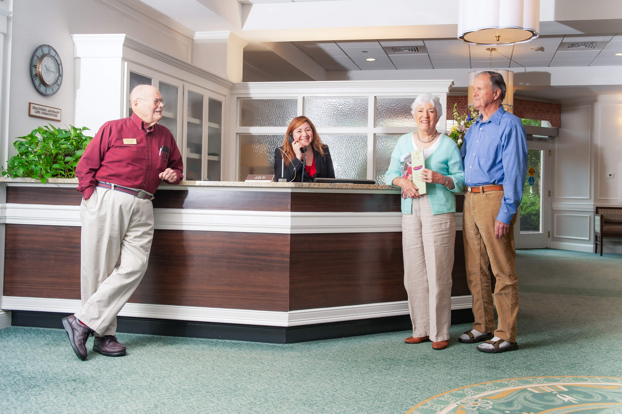 Concierge Desk with Residents