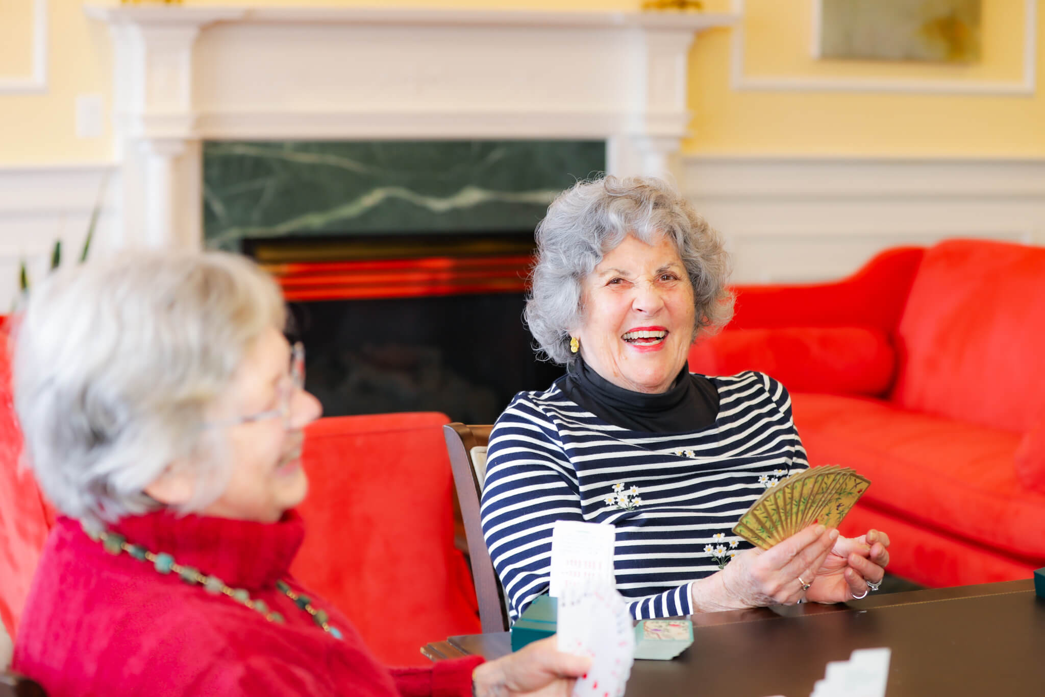 Senior Women Playing Cards