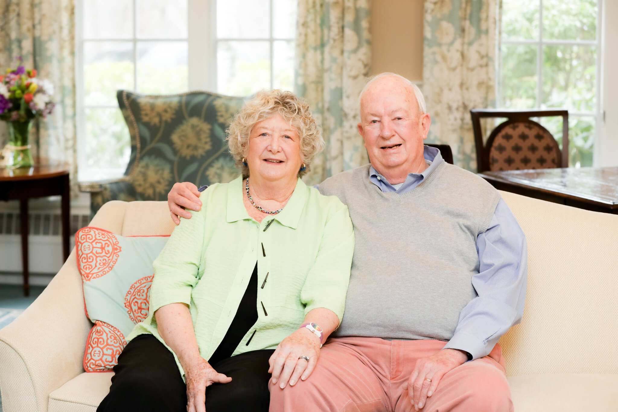 Lynn and Bob Stroud Sitting on Couch